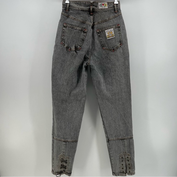 Vintage Don’t Stop Juniors High Waist Tapered Jeans Gray Denim 11/12 - Picture 5 of 9